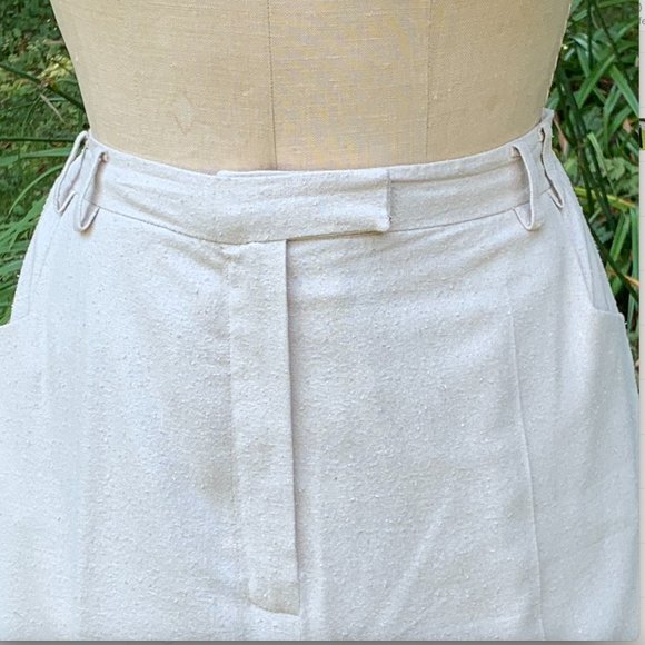 Angela Mark Cream Raw Silk Jacket & Matching Pants - Picture 13 of 16